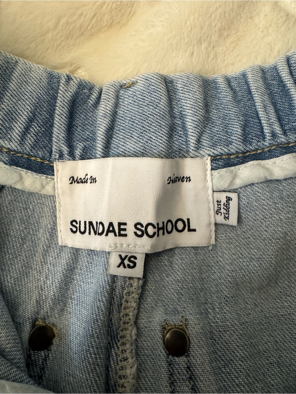 Sundae School Sky Blue Hanbok Denim Pants — image 6 of 6